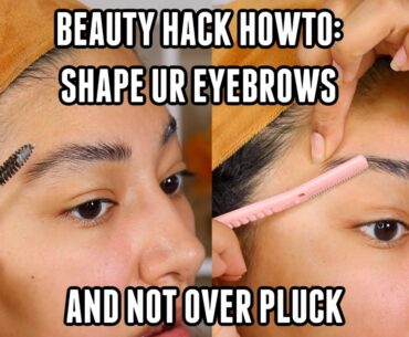 HOW TO GROOM + SHAPE EYEBROWS Without Over Plucking | BEAUTY HACK - Alexisjayda