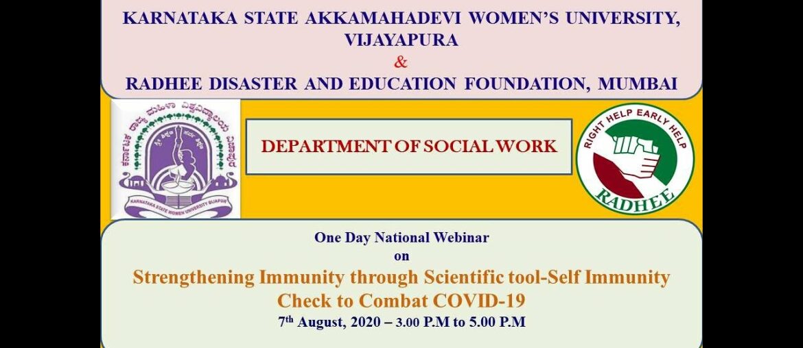 National Webinar on 'Self Immunity Check to Combat COVID  19'