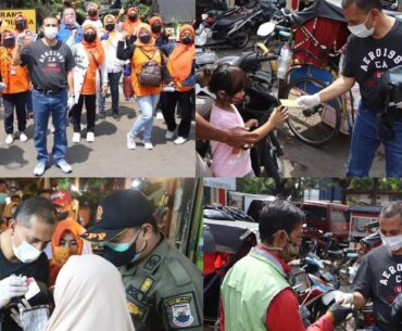 AJAY M PRIATNA BERSAMA KOMPERCI CEGAH COVID 19 DENGAN BAGIKAN MASKER & VITAMIN C PASAR ANTERI CIMAHI