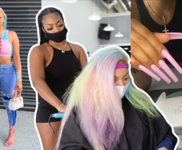 i felt like a bum so I did a full transformation | MAKEUP + HAIR + NAILS + OUTFIT