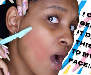 Shaving My Face At Home For Instant Clear Skin| Samantha Kay Beauty| *ODDLY SATISFYING*