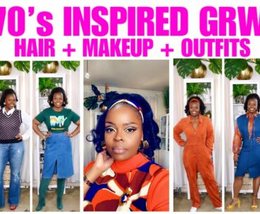 1970s INSPIRED GET READY WITH ME | HAIR, MAKEUP and OUTFITS