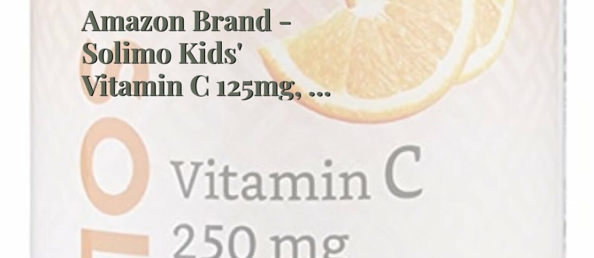 Amazon Brand - Solimo Kids' Vitamin C 125mg, 60 Gummies, Immune Health, 2 Month Supply