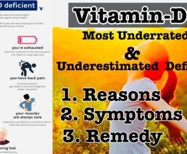 Vitamin D - Most ignored, underestimated and underrated deficiency.
