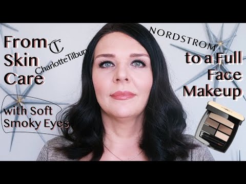 From Skin Care to a Full Face Makeup with Soft Smoky Eyes