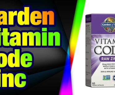 Garden of Life Vitamin Code Raw Zinc, 30mg Whole Food Zinc Supplement + Vitamin C, Trace M