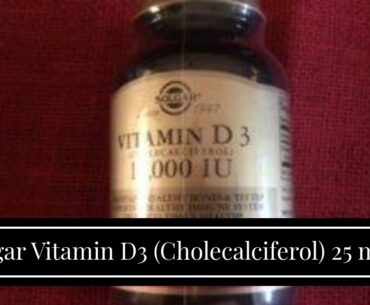 Solgar Vitamin D3 (Cholecalciferol) 25 mCG (1000 IU) Softgels - 250 Count