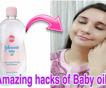 Amazing beauty hacks of Johnson baby oil ll skincare and makeup ll Top 10 baby oil hacks #viralhacks