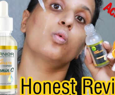Honest Review On Garnier Vitamin C Serum | Is It Best Vitamin C Serum For Face ? Makeover By Nikkita