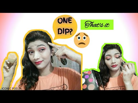 ONE DIP MAKEUP CHALLENGE|| only one swatch/One swipe/fun challenge ||chit chat video || ICONIC POOJA