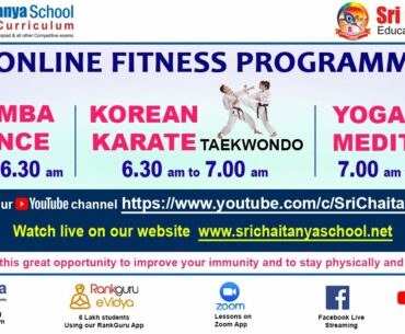 Sri Chaitanya School || Online Korean Karate (Taekwondo) Class Episode -64