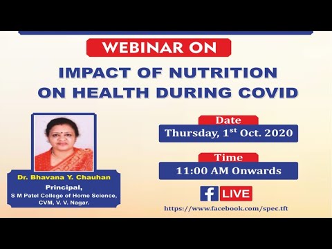 Webinar on "Impact of Nutrition on Health during Covid"