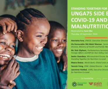 UNGA75 Standing Together for Nutrition: COVID-19 and Global Malnutrition