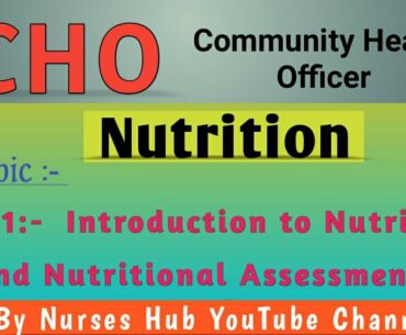 CHO MCQs || Nutrition || Introduction to Nutrition and Nutritional Assessment ||