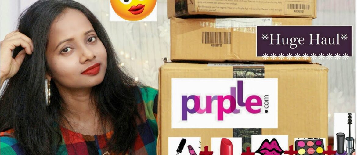 *HUGE *NEW PURPLLE MAKEUP HAUL || Huge Makeup Haul Review | Ranjana R