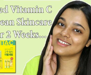 I used VITAMIN C KOREAN skincare for 2 weeks and this is what happened!! GOODAL REVIEW | Raina Jain