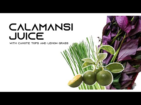 Calamansi Juice with Camote Tops and Lemon grass