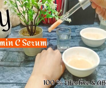 How to make VITAMIN C SERUM at home For Bright, Youthful, Glowy and Spot-less Skin| BEAUTY WITH HUDA