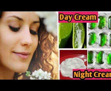 How to make vitamin E Day Cream and Night Cream for Fair,  younger looking and glowing skin