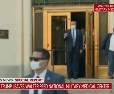 President Donald Trump leaves Walter Reed, will continue treatment for coronavirus at White House