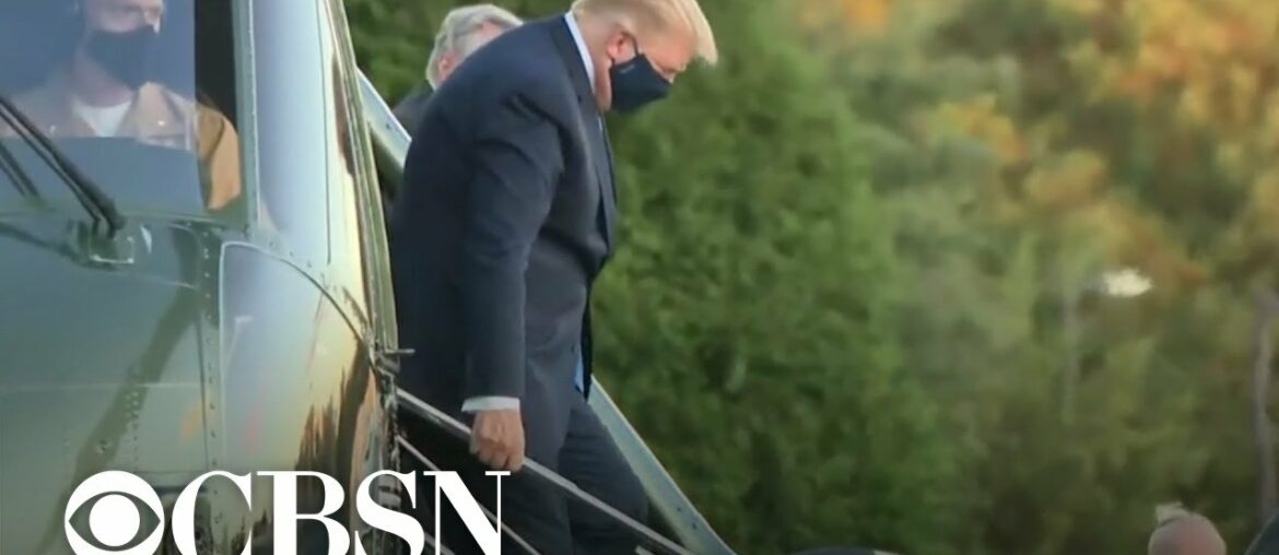 President Trump leaves Walter Reed hospital