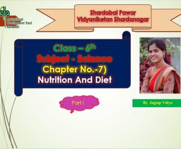 6th Std.  Nutrition And Food stuffs  Part I By (Mrs. Jagtap Vidya )