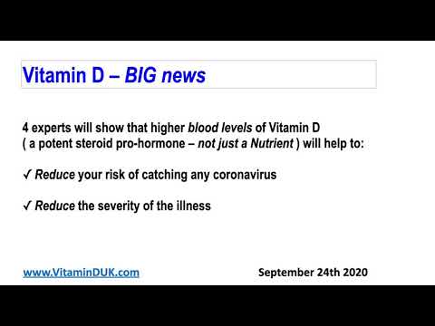 BIG News about Vitamin D - Dr William Grant