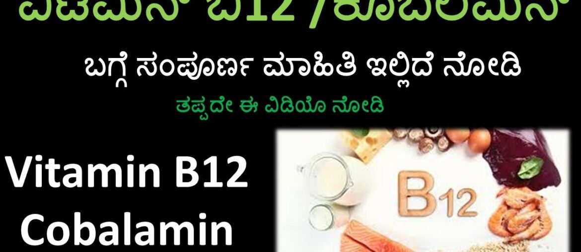 Vitamin B12 Rich Foods In Kannada | Vitamin B12 In Kannada | B12 Vitamin Foods In Kannada