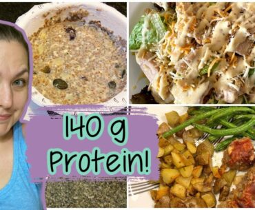 What I Ate To Get 140g Protein! | Exciting Target Food Find! | Macros, Meal Prep, & Grocery Haul