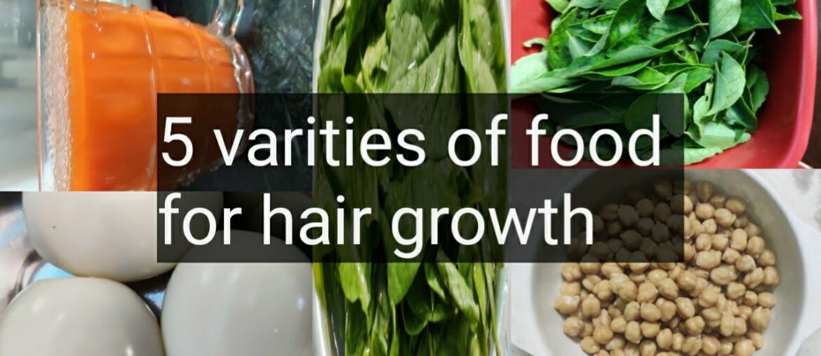 Five variety of food for hair growth