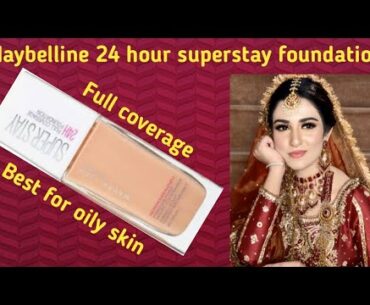 Maybelline 24 hours superstay foundation review||Muskan beauty hub.