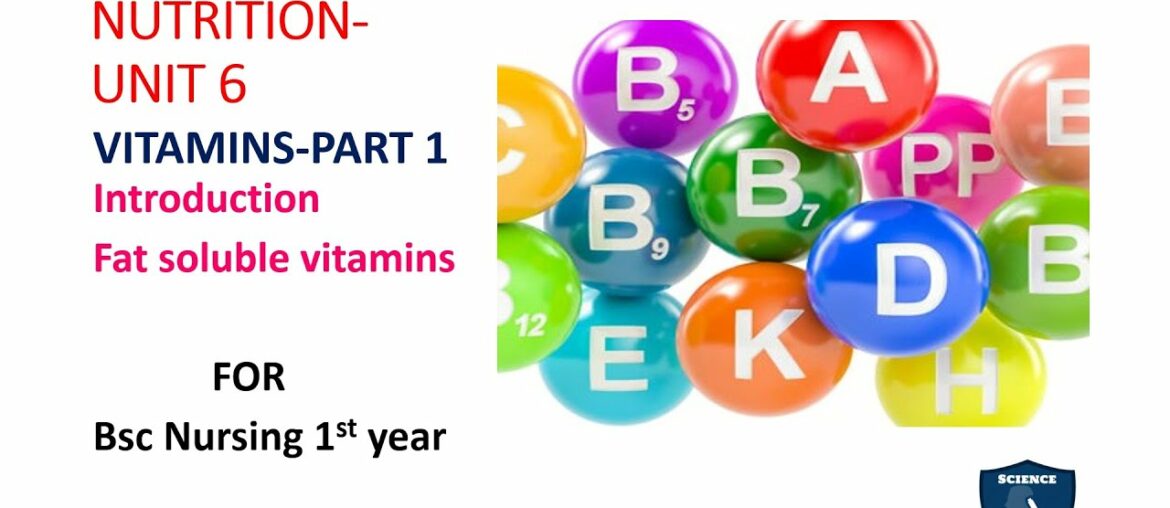 Vitamins-part 1|Nutrition|Introduction & Classification of vitamins| fat soluble| Bsc Nursing 1st yr