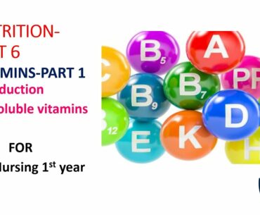Vitamins-part 1|Nutrition|Introduction & Classification of vitamins| fat soluble| Bsc Nursing 1st yr