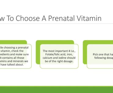 First Trimester Antenatal Class Lecture 5   Lecture 5 First trimester supplements and vitamins you s