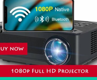 1080p Full HD Projector, WiFi Projector, Bluetooth Projector,