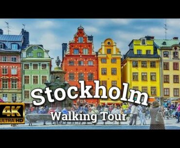 4K stockholm sweden walking tour during coronavirus covid-19