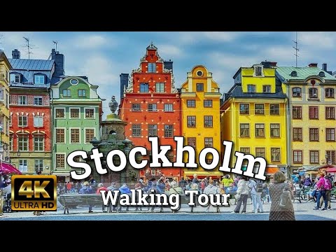 4K stockholm sweden walking tour during coronavirus covid-19