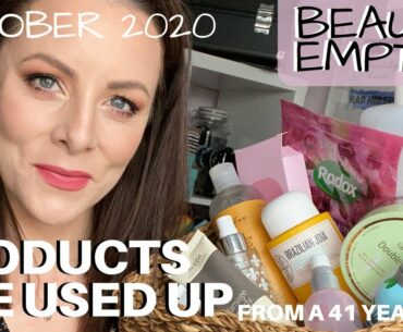 PRODUCT EMPTIES | Beauty Products I've used up | UK Faves for 40 plus | OCTOBER 2020
