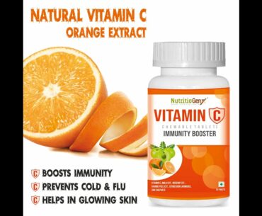 Nutritiogenx Vitamin C chewable tablets Enriched Amla Rosehip & orange For Immunity Support