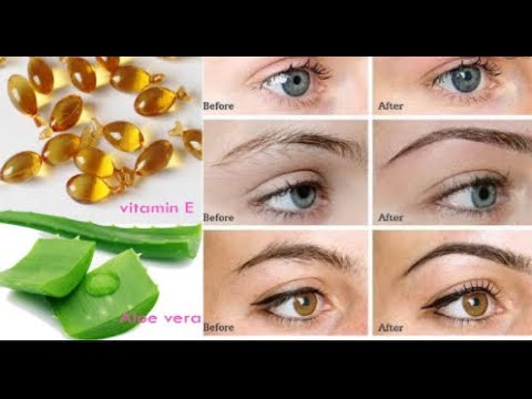 VITAMIN-E and Aloe Vera to Grow LONG EYELASHES & EYEBROWS - Simple & Effective Way