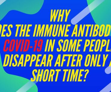 Why does the immune antibody to Covid-19 in some people disappear after only a short time? || health