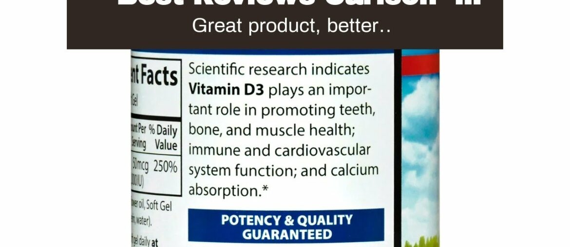Best Reviews Carlson - Vitamin D3, 2000 IU (50 mcg), Immune Support, Bone Health, Muscle Health...