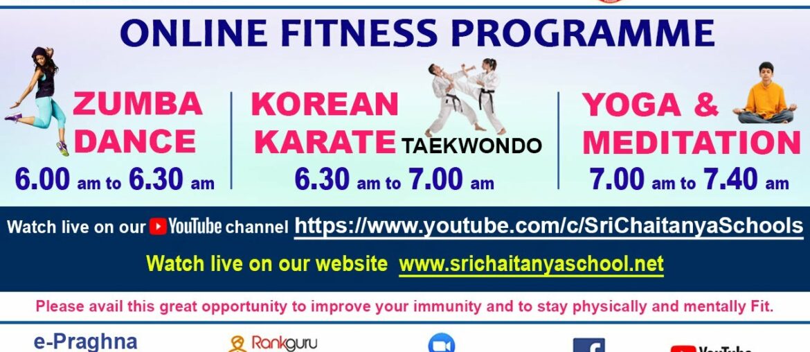 Sri Chaitanya School || Online Korean Karate (Taekwondo) Class Episode -77