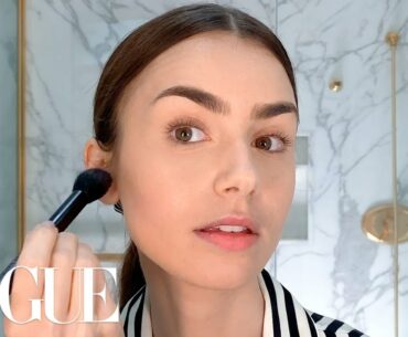 Lily Collins's Day-to-Night French Girl Look | Beauty Secrets | Vogue