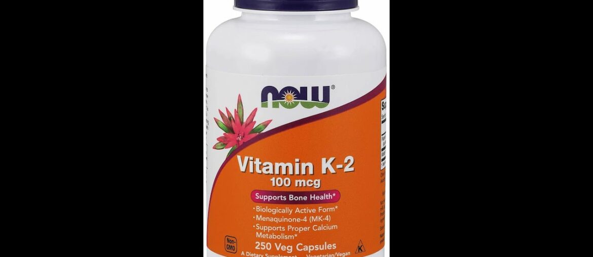 NOW Supplements, Vitamin K-2 100 mcg, Menaquinone-4 (MK-4), Supports Bone Health, 100 Veg Capsu...