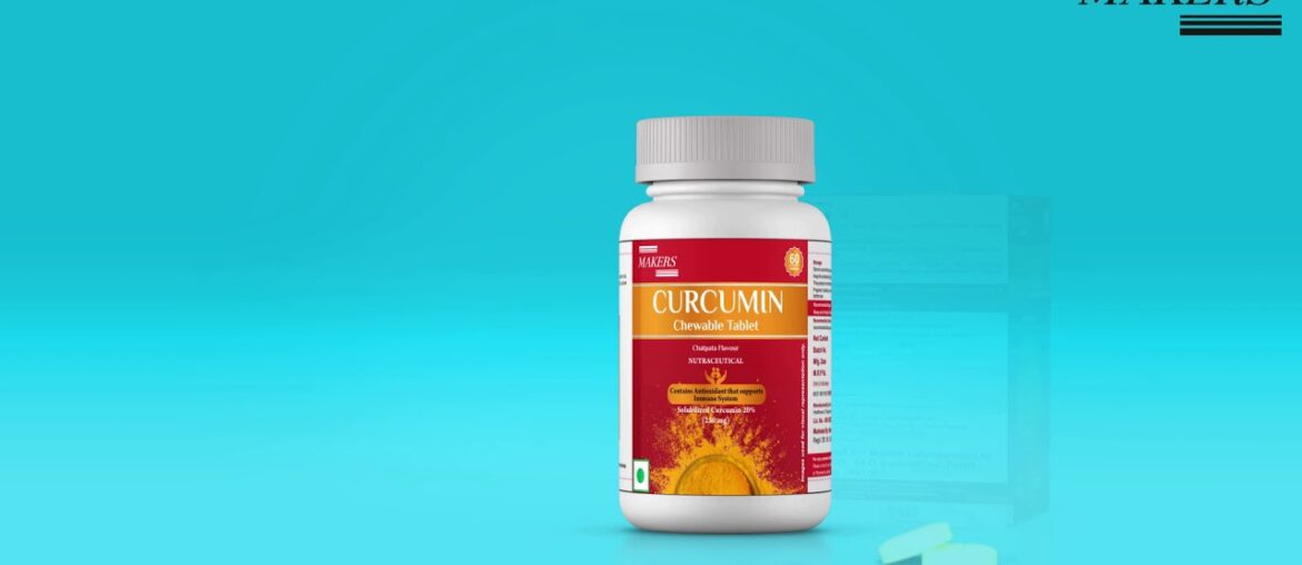 Makers Curcumin with Vitamin C Chewable Tablets | Healthy Skin & Immunity Booster| Men, Women & Kids