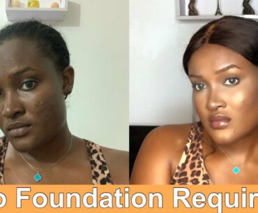 FLAWLESS NO FOUNDATION MAKEUP ROUTINE/BEGINNER FRIENDLY/MINI HACK/END SARS!!