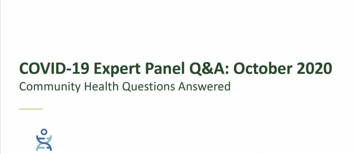 COVID-19 Expert Panel Series: October 2020