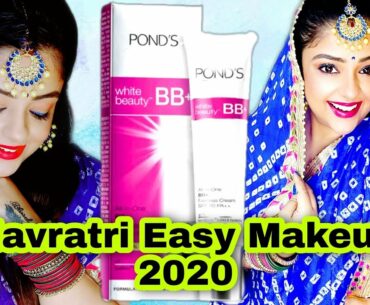 Navratri Makeup Tutorial with Pond's BB Cream | Step by Step | Easy & Beautiful | Meesho Lehnga