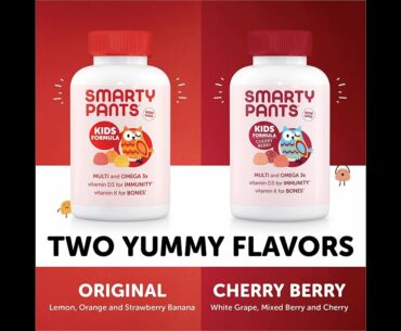 SmartyPants Kids Formula Daily Gummy Multivitamin Vitamin C, D3, and Zinc for Immunity, Gluten Free,